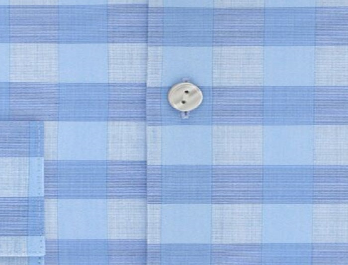 Camisa xadrez masculina Kenneth Cole Reaction Slim Fit com gola aberta, azul, tamanho GG