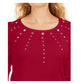Karen Scott Top Feminino com Ilhós Novo Vermelho Amore Tamanho M