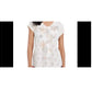 Blusa feminina pequena com estampa de floco de neve e estampa de queda de neve, tamanho P