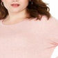 Blusa feminina plus size com cordão e franzido, rosa, tamanho 4X, da INC International Concepts