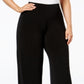 Calça feminina Alfani Plus Knit Wide Leg Preta Tamanho 1X