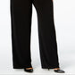 Calça feminina Alfani Plus Knit Wide Leg Preta Tamanho 1X
