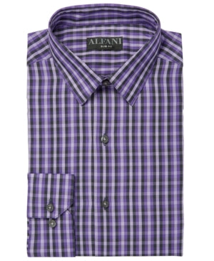 Camisa social xadrez Alfani masculina AlfaTech roxa tamanho 36-37