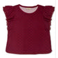 Blusa feminina com estampa de bolinhas e mangas bufantes, tamanho XX-G, vermelha, estilo &amp; co