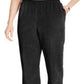 Calça feminina Alfred Dunner Classics com bolinhas e veludo cotelê, preta, tamanho 24x4,5
