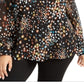 Blusa estampada plus size feminina Alfani preta tamanho 0X