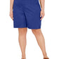 Bermuda Karen Scott Plus Solid Khaki Feminina Azul Tamanho 20