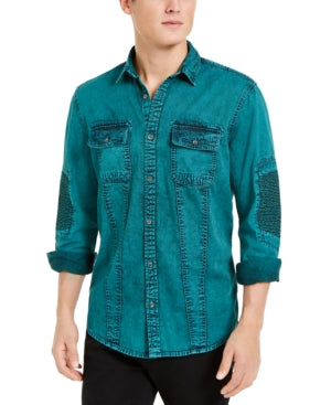 Camisa Motociclista Overdyed Masculina Inc International Concepts Verde Tamanho XXL