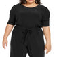 Coleção NY Plus Size Feminino Gravata-Fr Preto 1X