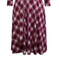Vestido feminino xadrez com decote em V, tamanho médio, vermelho, Charter Club