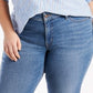 Calça Jeans Levi's Plus Classic 414 Straight Leg Feminina Azul Tamanho 16W