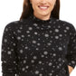 Karen Scott Blusa Feminina Snowy Glory Gola Falsa Preta Tamanho XX-G