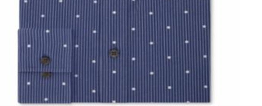 Camisa social masculina Sean John Classic Regular Fit com estampa, azul, tamanho G