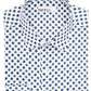 Camisa social masculina com gola estampada Bar III, branca, tamanho 32x33
