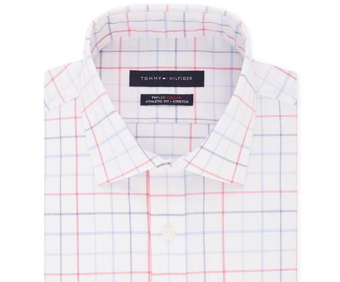 Camisa social masculina Tommy Hilfiger com ajuste Flex Stretch e absorção de umidade, azul, tamanho GG