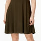 Vestido evasê de manga curta feminino Style &amp; Co, verde, tamanho pequeno, L
