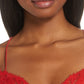 Bralette Ilektra para mulheres Free People, algodão vermelho, tamanho médio