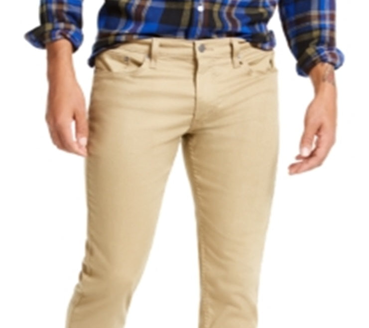 Calça de flanela Levi's 511 Slim Fit Masculina Marrom Tamanho 36X34