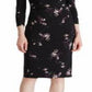 Vestido de malha com estampa floral Ralph Lauren feminino, preto, tamanho 10, pequeno