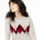 Suéter feminino de cashmere argyle Charter Club cinza tamanho pequeno G