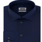 Camisa social masculina Kenneth Cole Regular Fit Solid Azul Tamanho G