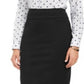 Saia lápis feminina Charter Club Ponte Knit, preta, tamanho 18