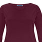 Camiseta feminina Karen Scott de algodão com recorte e gola canoa, vermelha, tamanho GG