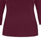 Camiseta feminina Karen Scott de algodão com recorte e gola canoa, vermelha, tamanho GG