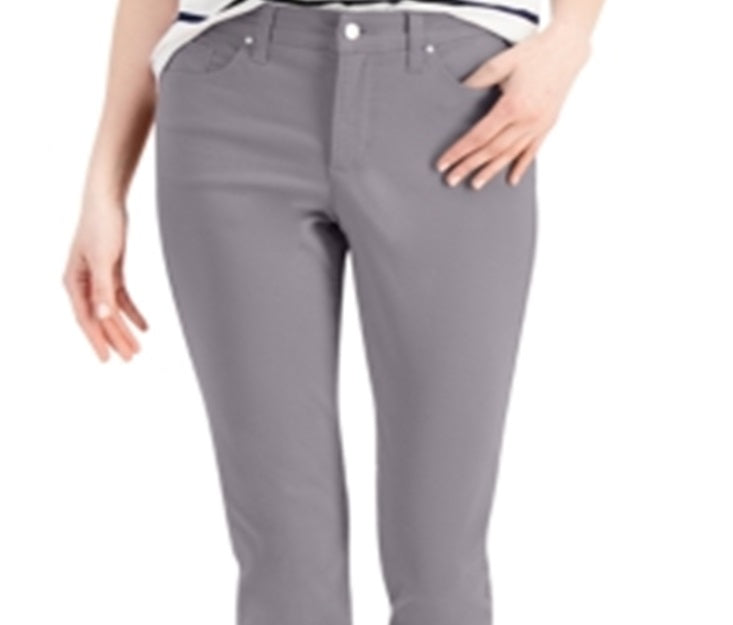 Calça jeans skinny feminina Charter Club Bristol Tummy Control cinza, tamanho 10