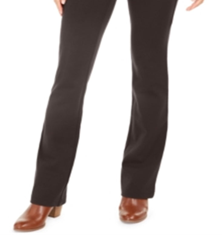 Calça Bootcut Feminina Estilo &amp; Co Comfort Waist Marrom Tamanho Pequeno P