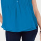 Blusa feminina sem mangas Charter Club, azul, tamanho extragrande