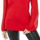 Suéter feminino com tachas e buraco de fechadura, tamanho grande, vermelho, da INC International Concepts