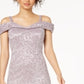 Vestido feminino de renda com decote coração R &amp; M Richards, rosa, tamanho 8