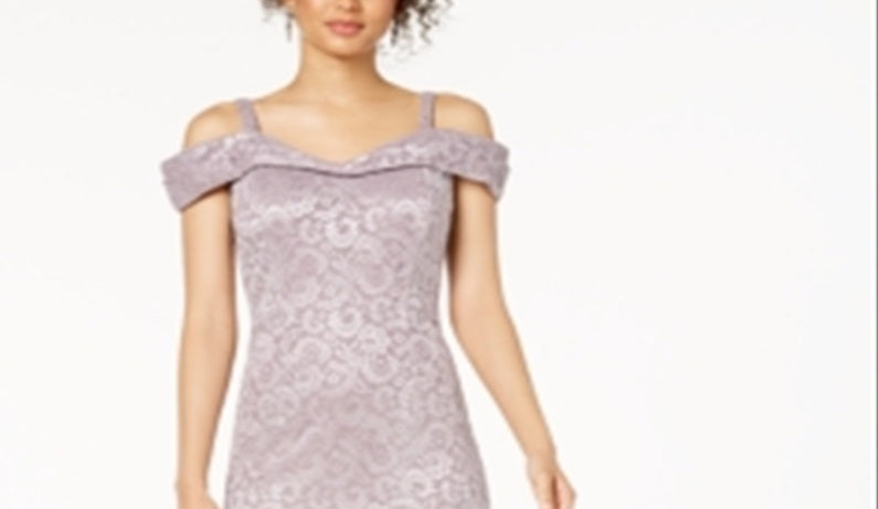 Vestido feminino de renda com decote coração R &amp; M Richards, rosa, tamanho 8