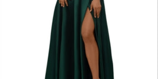 Vestido de noite feminino XSCAPE ombro a ombro verde tamanho 4