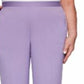 Calça feminina Alfred Dunner Loire Valley Proporcional Algodão Roxo Tamanho 10 Petite