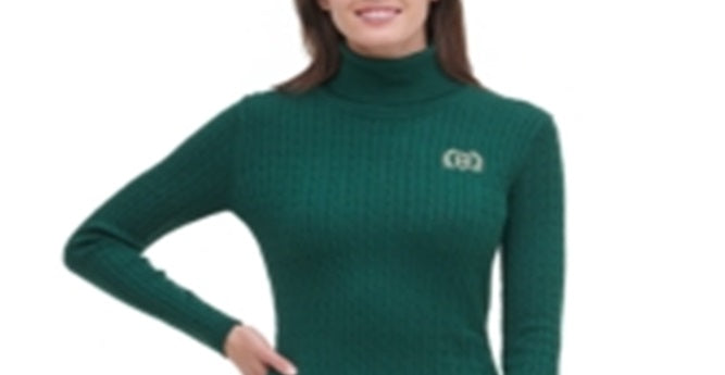 Vestido Tommy Hilfiger Feminino Manga Dolman Acima do Joelho Verde Tamanho Médio