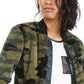 Jaqueta bomber camuflada feminina Bar III, verde, tamanho médio