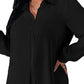 Blusa feminina plus size com fenda alta e baixa, tamanho 1X, preta, da NY Collection