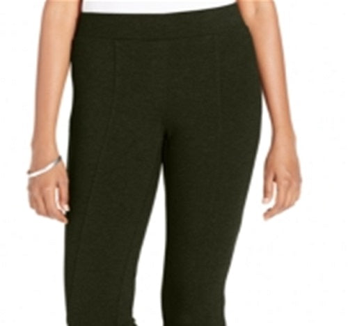 Leggings femininas de malha ponte com costura frontal Style &amp; Co, verde, tamanho pequeno XL