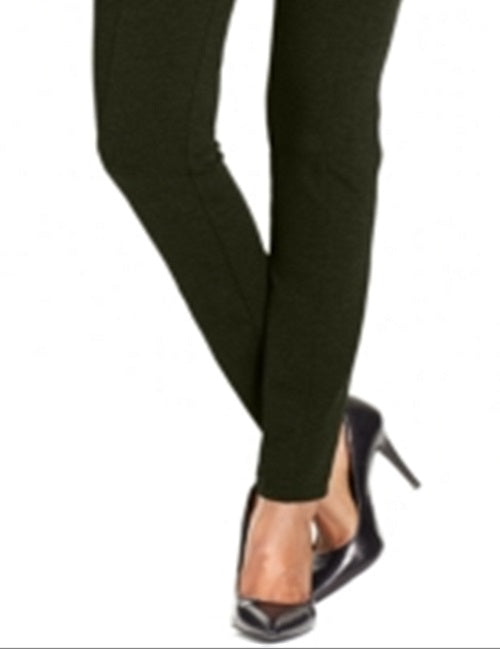 Leggings femininas de malha ponte com costura frontal Style &amp; Co, verde, tamanho pequeno XL