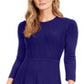 Vestido suéter texturizado feminino Jessica Howard, azul, tamanho pequeno e pequeno