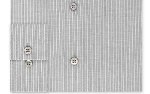 Camisa social masculina Kenneth Cole Slim Fit xadrez e listras cinza tamanho G