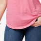 Camiseta feminina Burnout Style &amp; Co, rosa, tamanho X-S