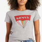 Camiseta Levi's Perfect Graphic Logo Feminina Cinza Tamanho X-G