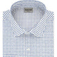 Camisa social masculina Kenneth Cole Reaction Technicole Slim Fit com elasticidade em 3 direções, estampada, sem passar a ferro, azul, tamanho G