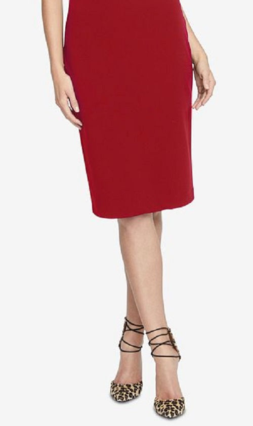 Vestido midi drapeado halter feminino Rachel Roy, vermelho, tamanho extrapequeno
