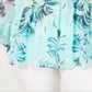 Blusa feminina Charter Club Plus com estampa em camadas e babados, azul, tamanho 3X