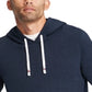 Tommy Hilfiger Suéter de algodão com estampa de logotipo masculino, manga comprida, ajuste clássico, botões, azul, tamanho P/P
