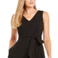 Vestido Calvin Klein Feminino com Cinto e Decote em V Preto Tamanho 2